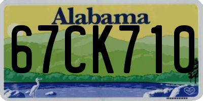 AL license plate 67CK710