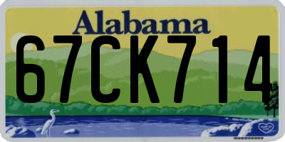AL license plate 67CK714