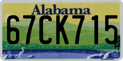 AL license plate 67CK715