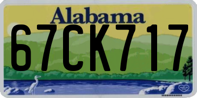 AL license plate 67CK717