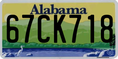 AL license plate 67CK718