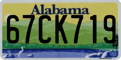 AL license plate 67CK719
