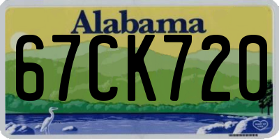 AL license plate 67CK720