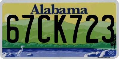AL license plate 67CK723