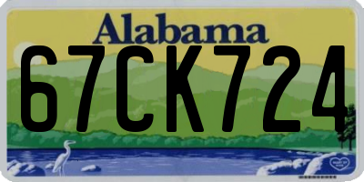 AL license plate 67CK724