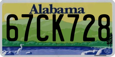 AL license plate 67CK728