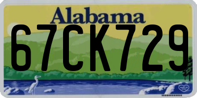 AL license plate 67CK729