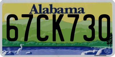 AL license plate 67CK730