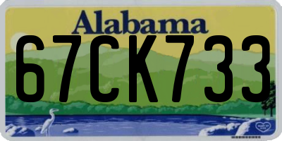 AL license plate 67CK733