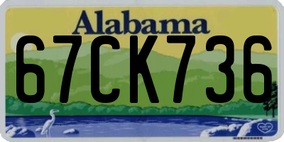 AL license plate 67CK736