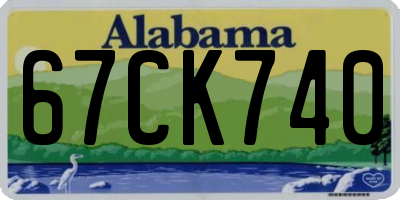 AL license plate 67CK740