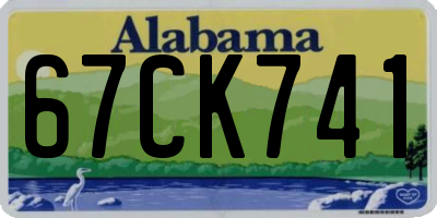 AL license plate 67CK741