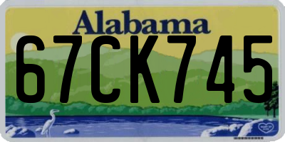 AL license plate 67CK745