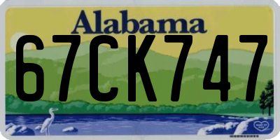 AL license plate 67CK747