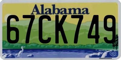 AL license plate 67CK749