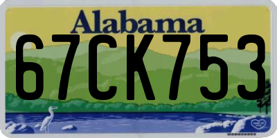 AL license plate 67CK753