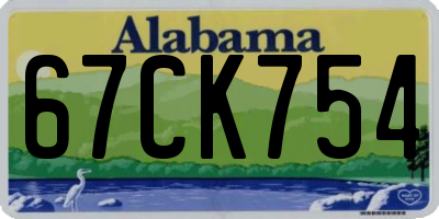 AL license plate 67CK754
