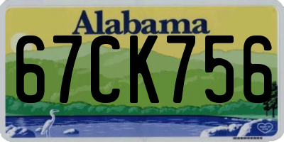 AL license plate 67CK756