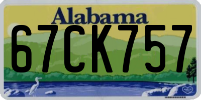 AL license plate 67CK757