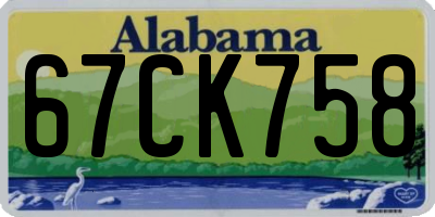 AL license plate 67CK758