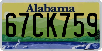 AL license plate 67CK759