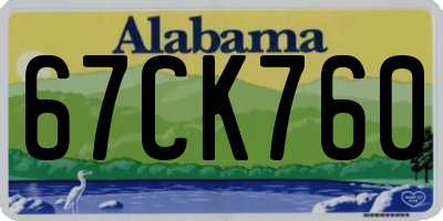 AL license plate 67CK760