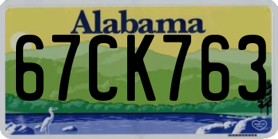 AL license plate 67CK763