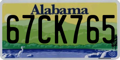 AL license plate 67CK765