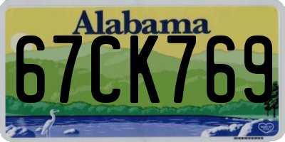 AL license plate 67CK769