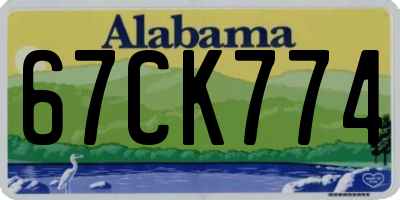 AL license plate 67CK774