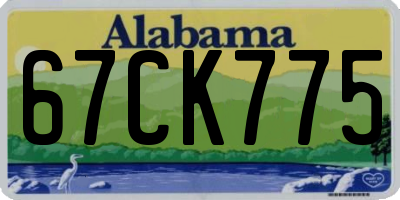 AL license plate 67CK775