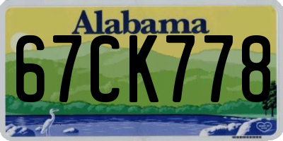 AL license plate 67CK778