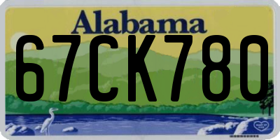 AL license plate 67CK780