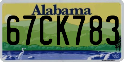 AL license plate 67CK783