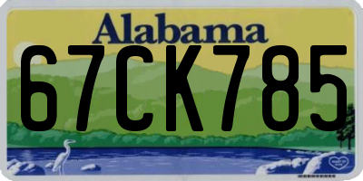AL license plate 67CK785