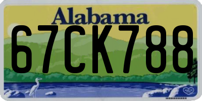 AL license plate 67CK788