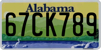 AL license plate 67CK789