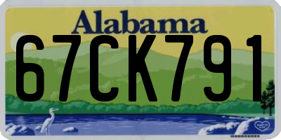 AL license plate 67CK791