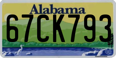 AL license plate 67CK793