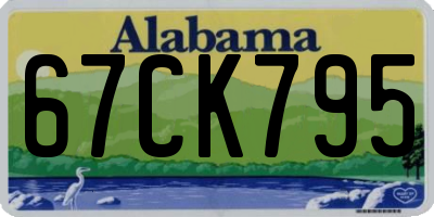 AL license plate 67CK795