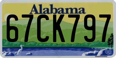 AL license plate 67CK797