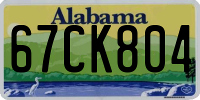AL license plate 67CK804