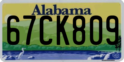AL license plate 67CK809