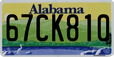 AL license plate 67CK810