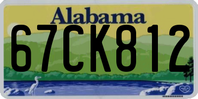 AL license plate 67CK812