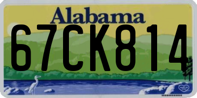 AL license plate 67CK814