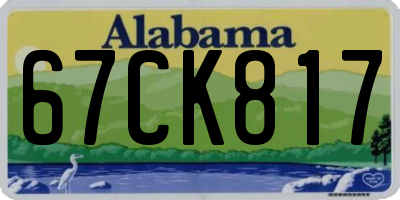 AL license plate 67CK817