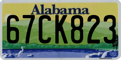 AL license plate 67CK823