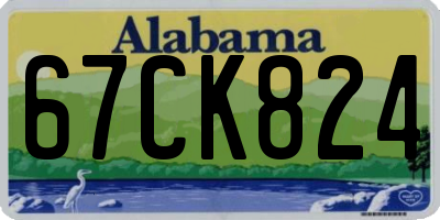 AL license plate 67CK824