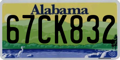 AL license plate 67CK832